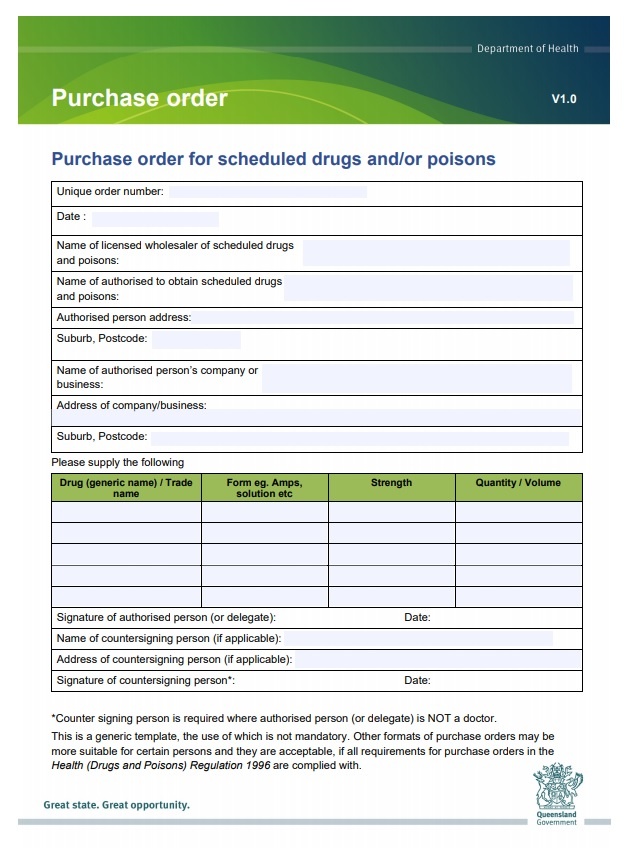 Purchase Order Template Free Word Templates