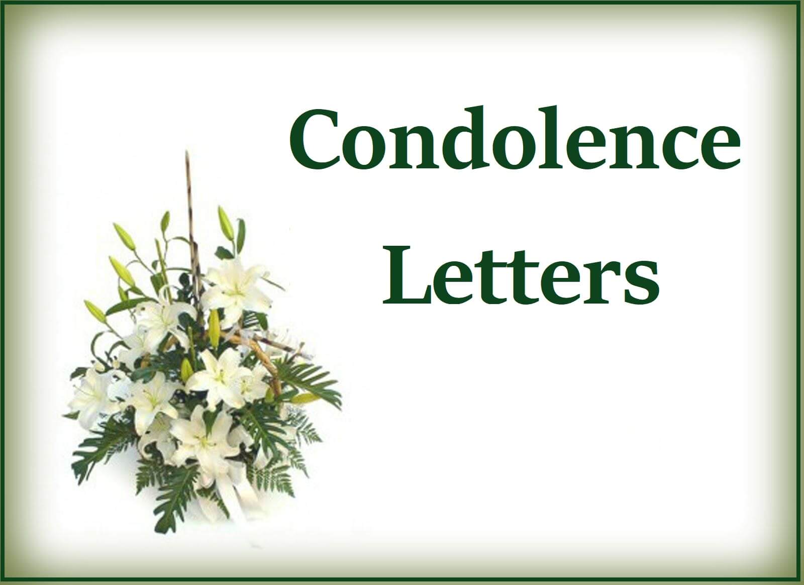Condolence Letter Template Free Word Templates