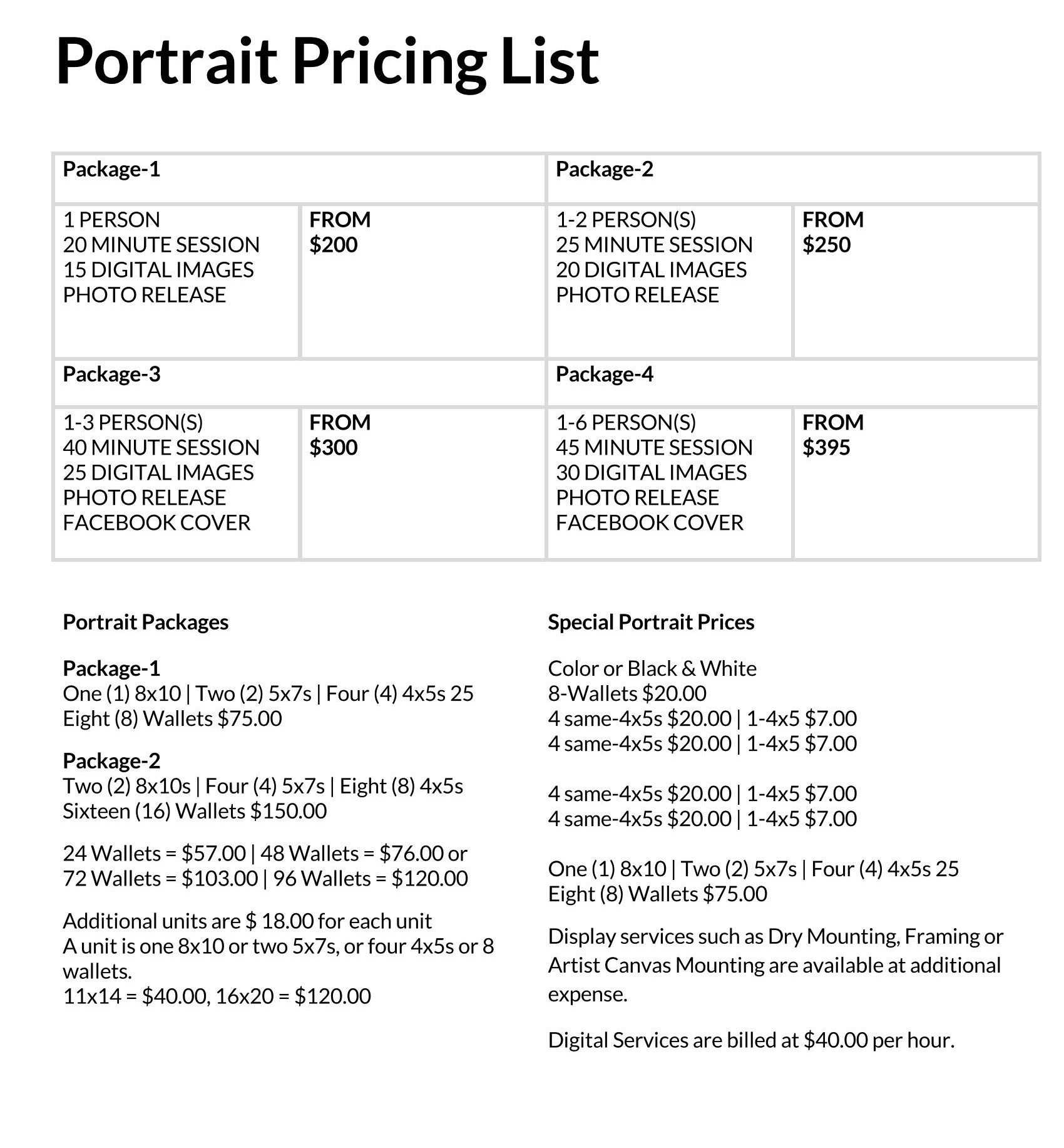 45 Free Printable Price List Templates (Word, Excel, PDF)