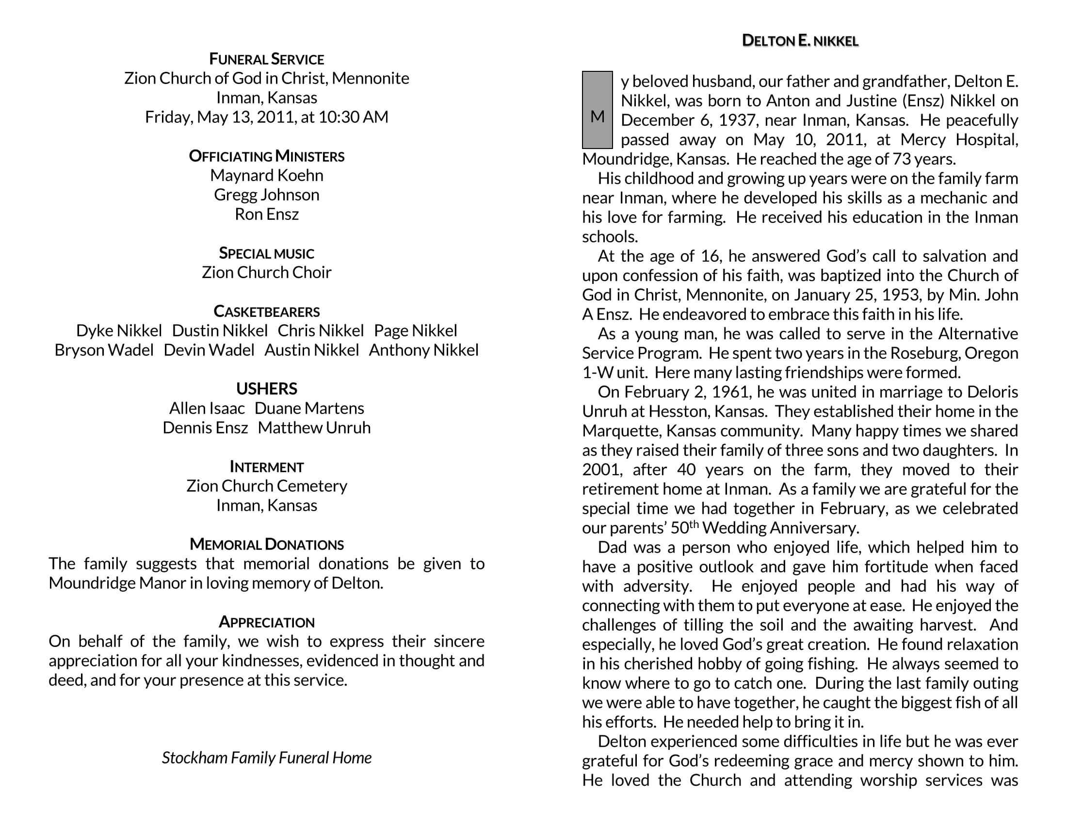 40 Free Funeral Program Templates (Editable) with Guide