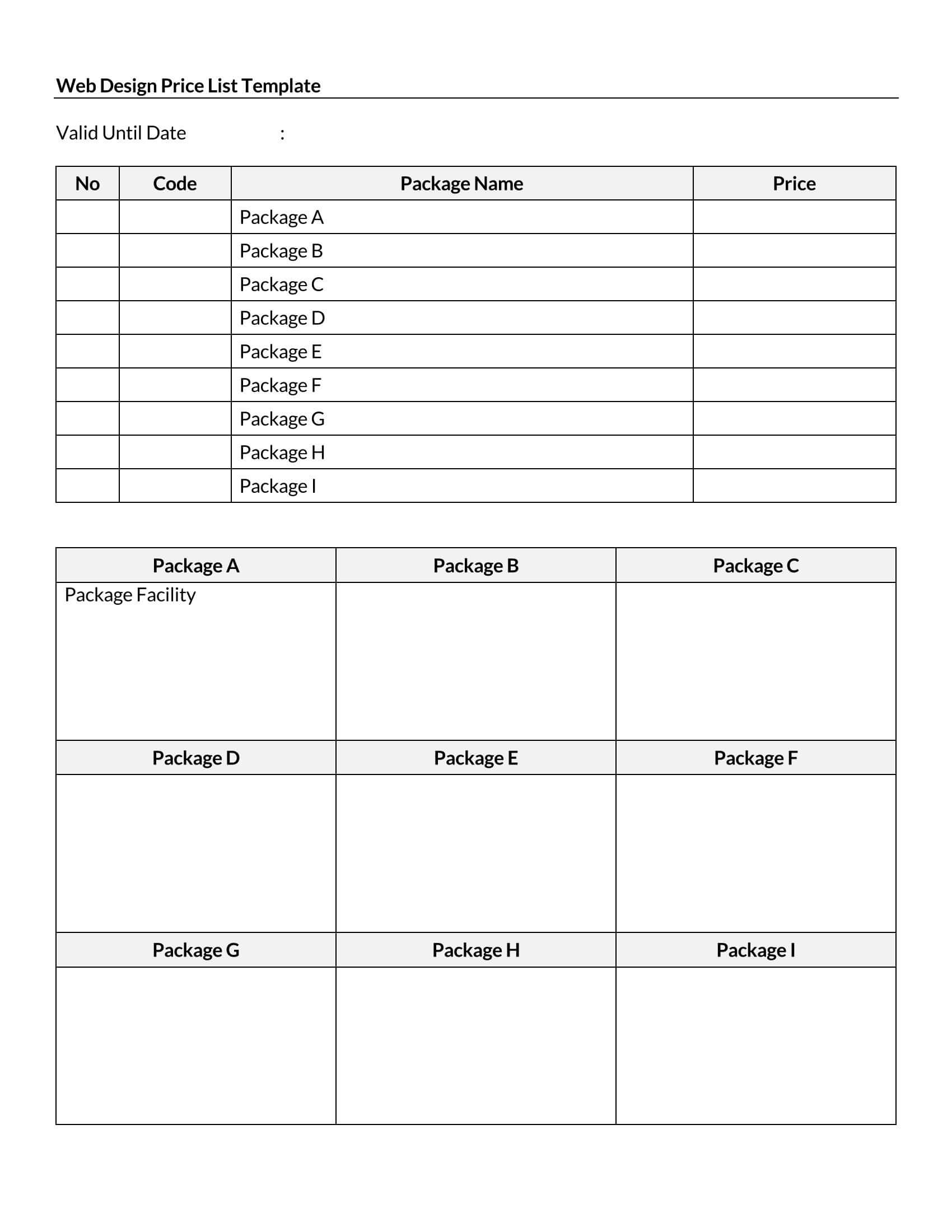 45 Free Printable Price List Templates (Word, Excel, PDF)