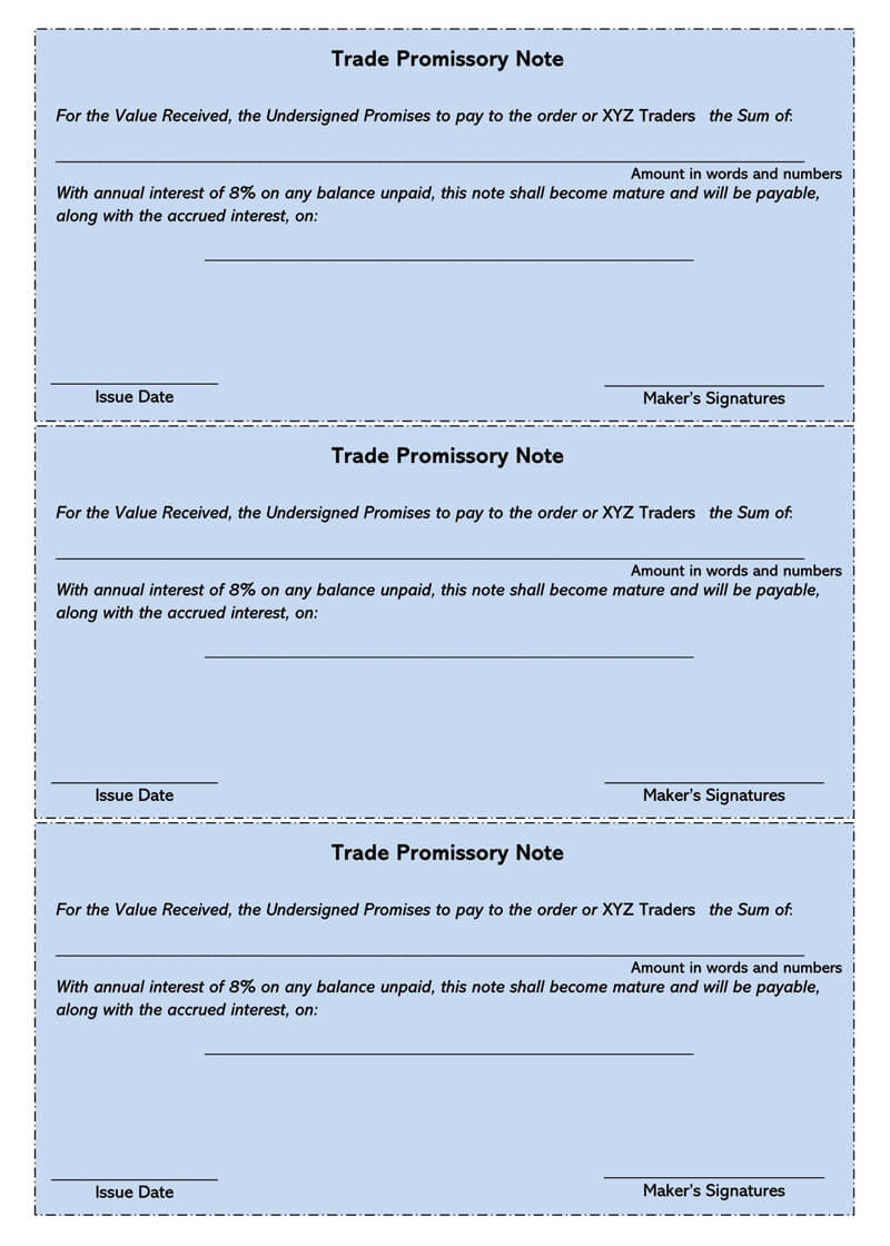 40 Free Unsecured Promissory Note Templates (Word PDF)