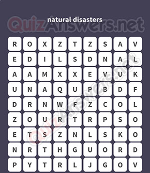 FLOOD TORNADO TSUNAMI DROUGHT LANDSLIDE