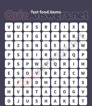 SODA TACO SHAKE PIZZA FRIES WINGS HAMBURGER