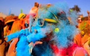 Holi celebrations colourful hd image