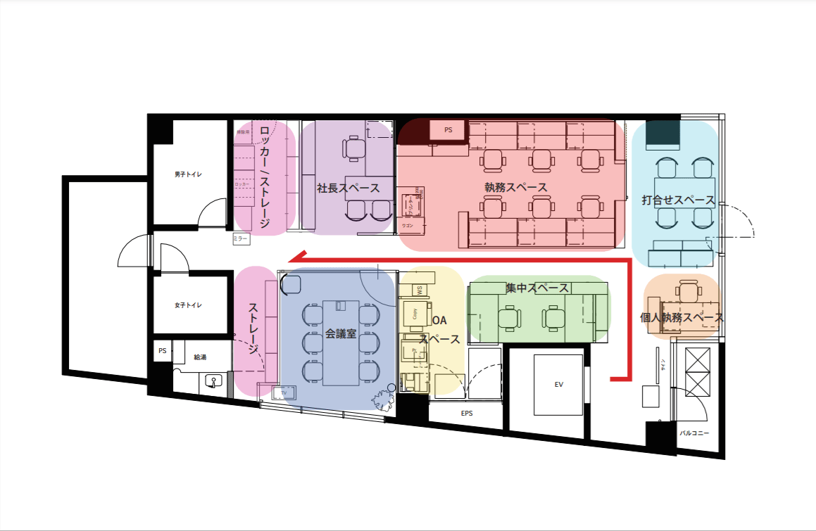 オフィスレイアウトにかかせないゾーニングとは？ オフィスデザインの株式会社ワーク