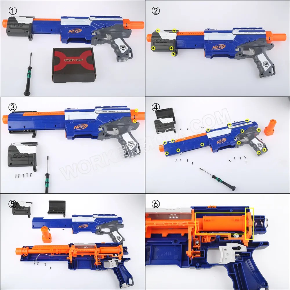 Nerf Alpha Trooper CS12 Spring Worker Nerf Mods
