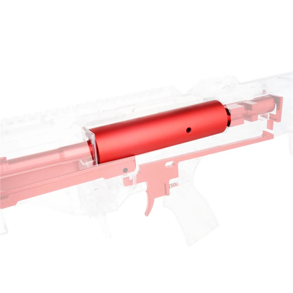 WORKER MOD Plunger Cylinder Tube alloy Red for Longshot / Terminator Blaster Toy Worker Nerf