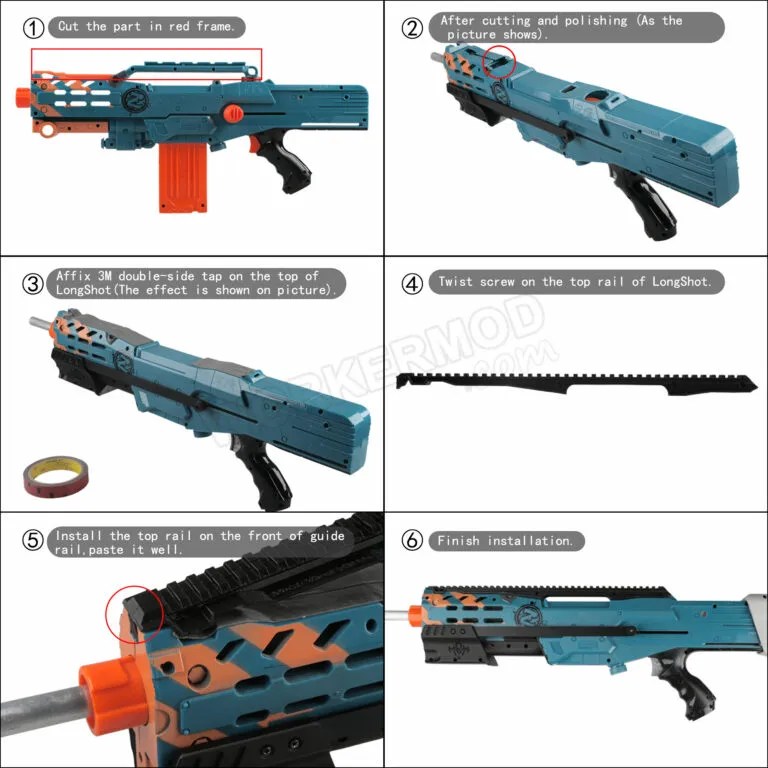 Longshot CS12 Grip Worker Nerf Mods