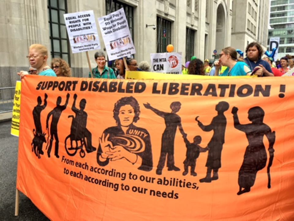 NYC Disability Pride parade targets potential service cuts Workers World