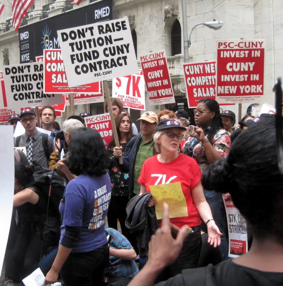 Education workers march on Wall Street Workers World