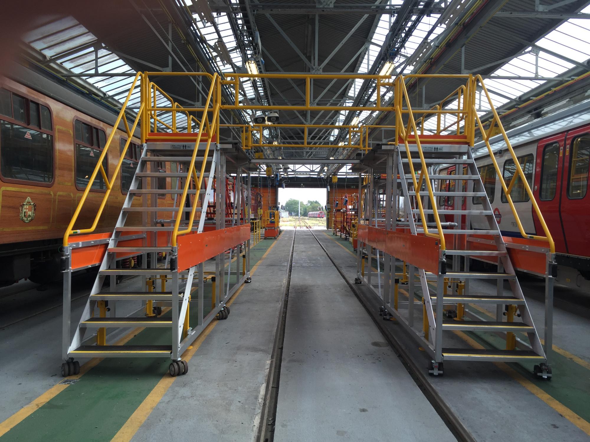 Bespoke Train Roof Access Platforms Working at Height
