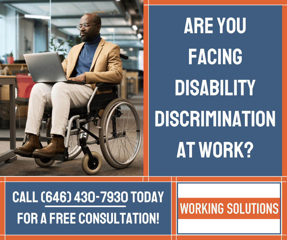 Are You Facing Disability Discrimination At Work? Contact Working