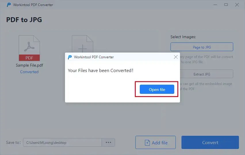How to Convert a PDF to JPG Offline on Windows WorkinTool