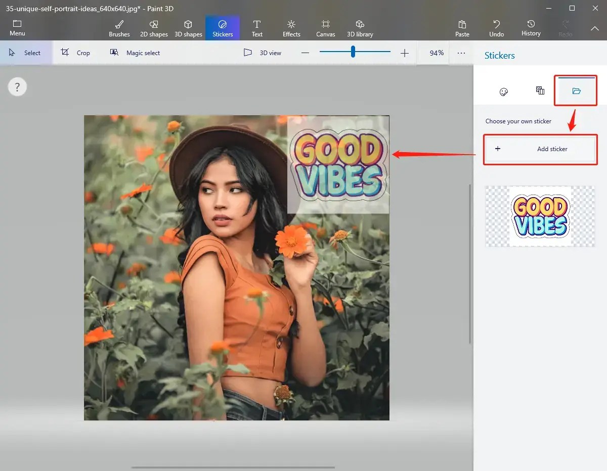 How to Add Stickers to Photos on Windows and iPhone/Android