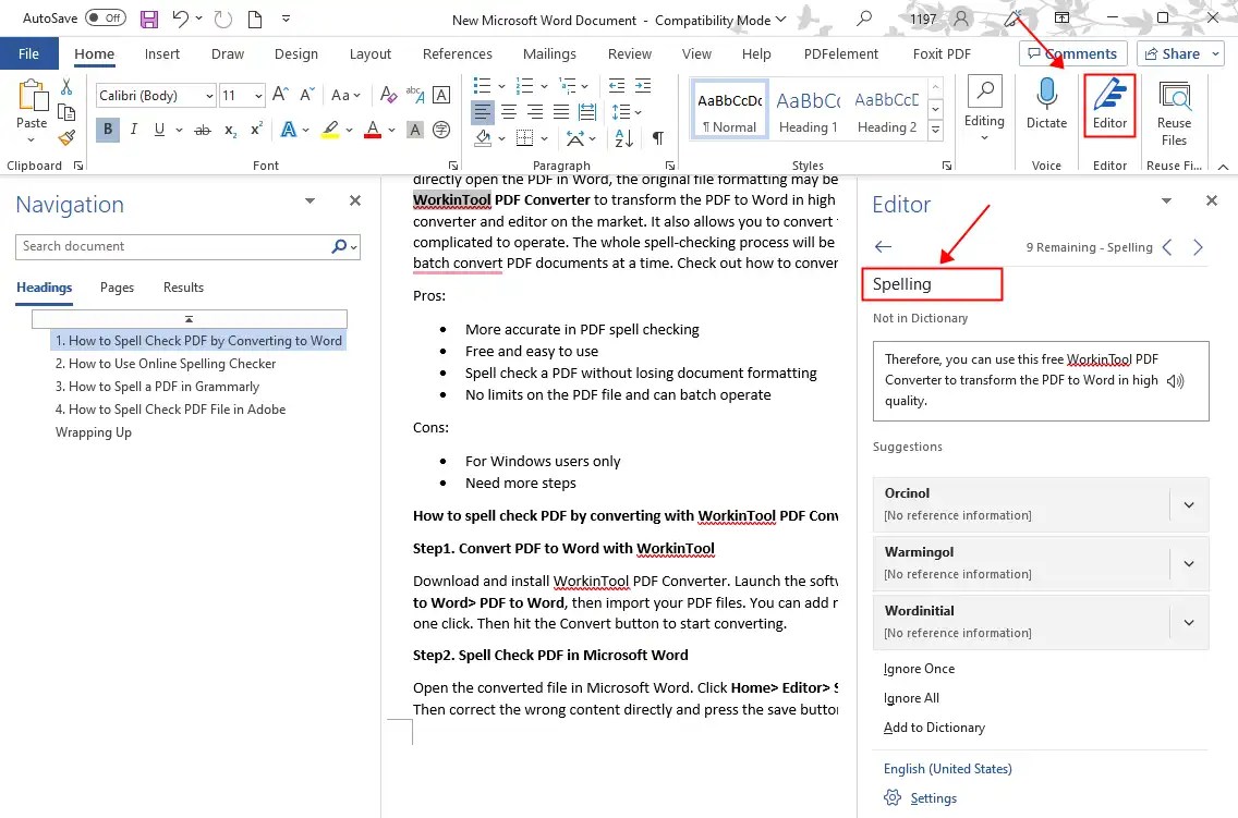 How to Spell Check PDF Document Free [4 Proven Methods] WorkinTool