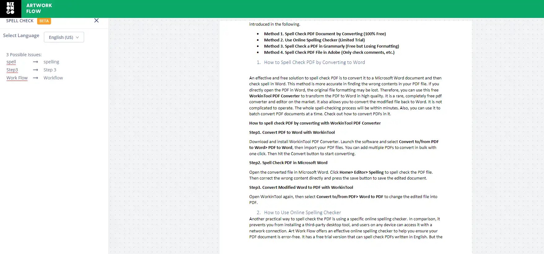 How to Spell Check PDF Document Free [4 Proven Methods] WorkinTool