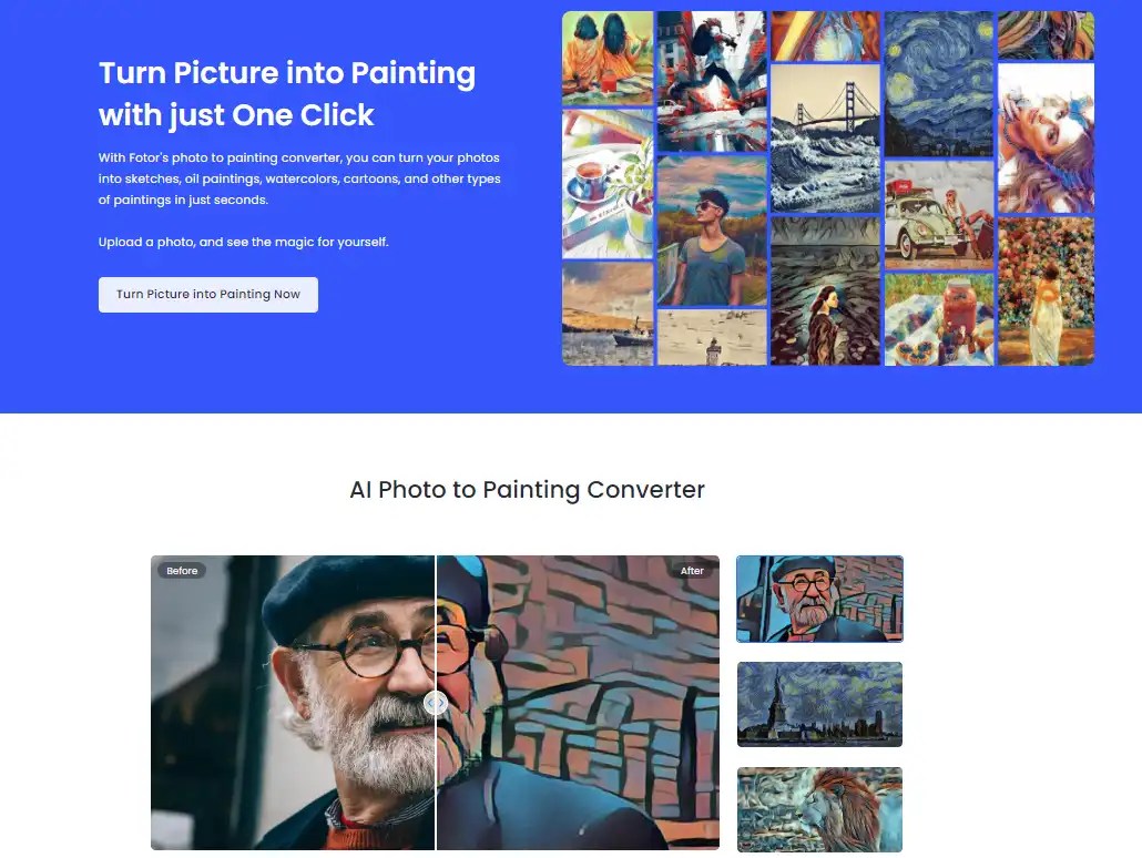 How to Turn Photo into Painting with One ClickAI Image Generator