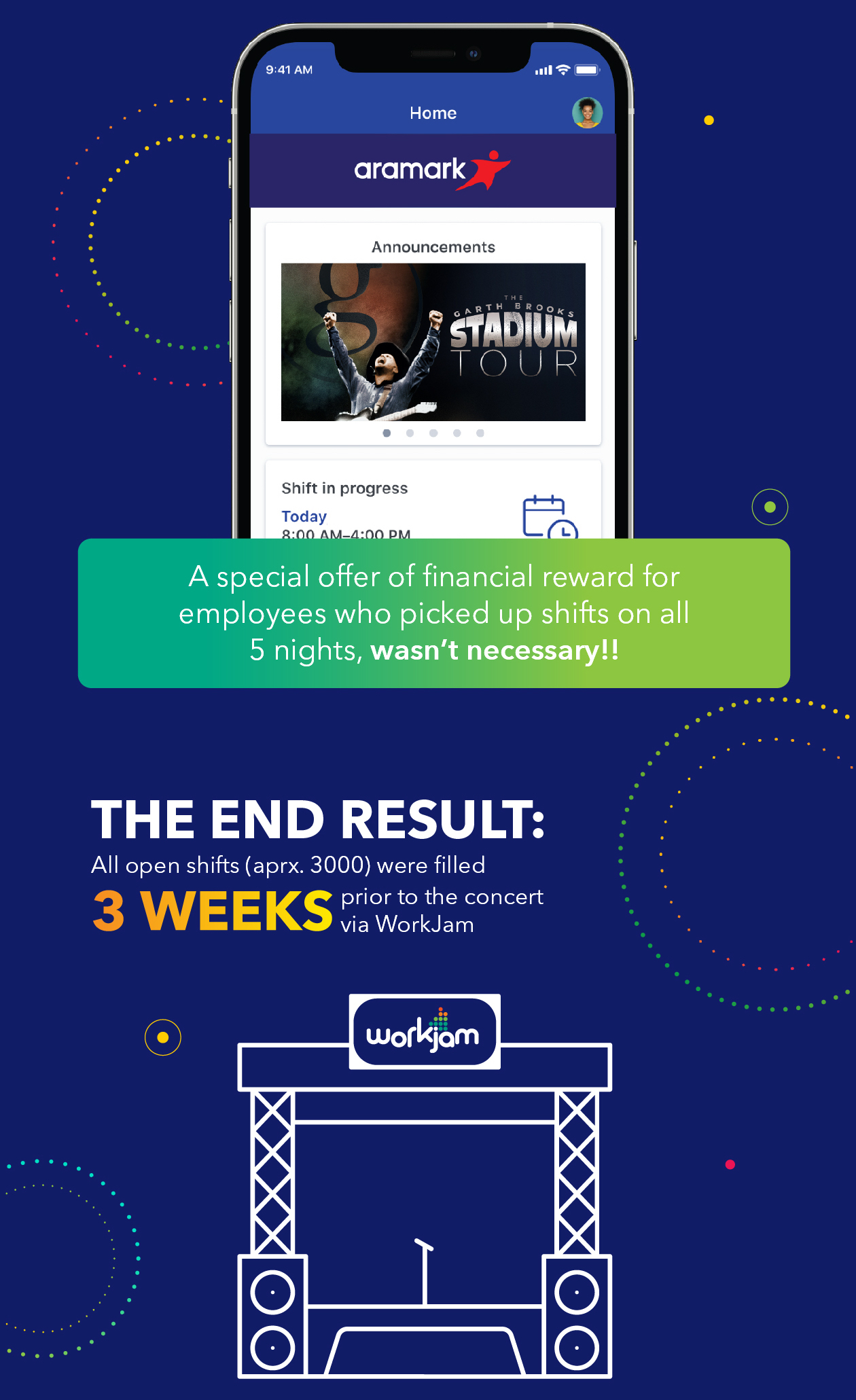 Aramark Staffs Stadium with WorkJam and Saves WorkJam