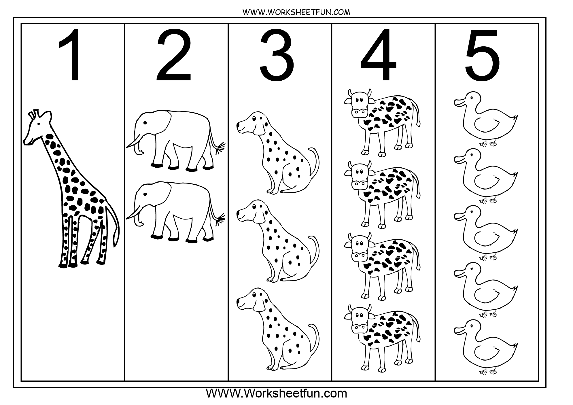 Picture Number Chart 15 and 610 2 Worksheets / FREE Printable