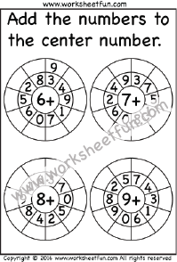 Addition – Basic Addition Facts / FREE Printable Worksheets – Worksheetfun