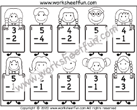 Subtraction Within 5 – One Worksheet / FREE Printable Worksheets