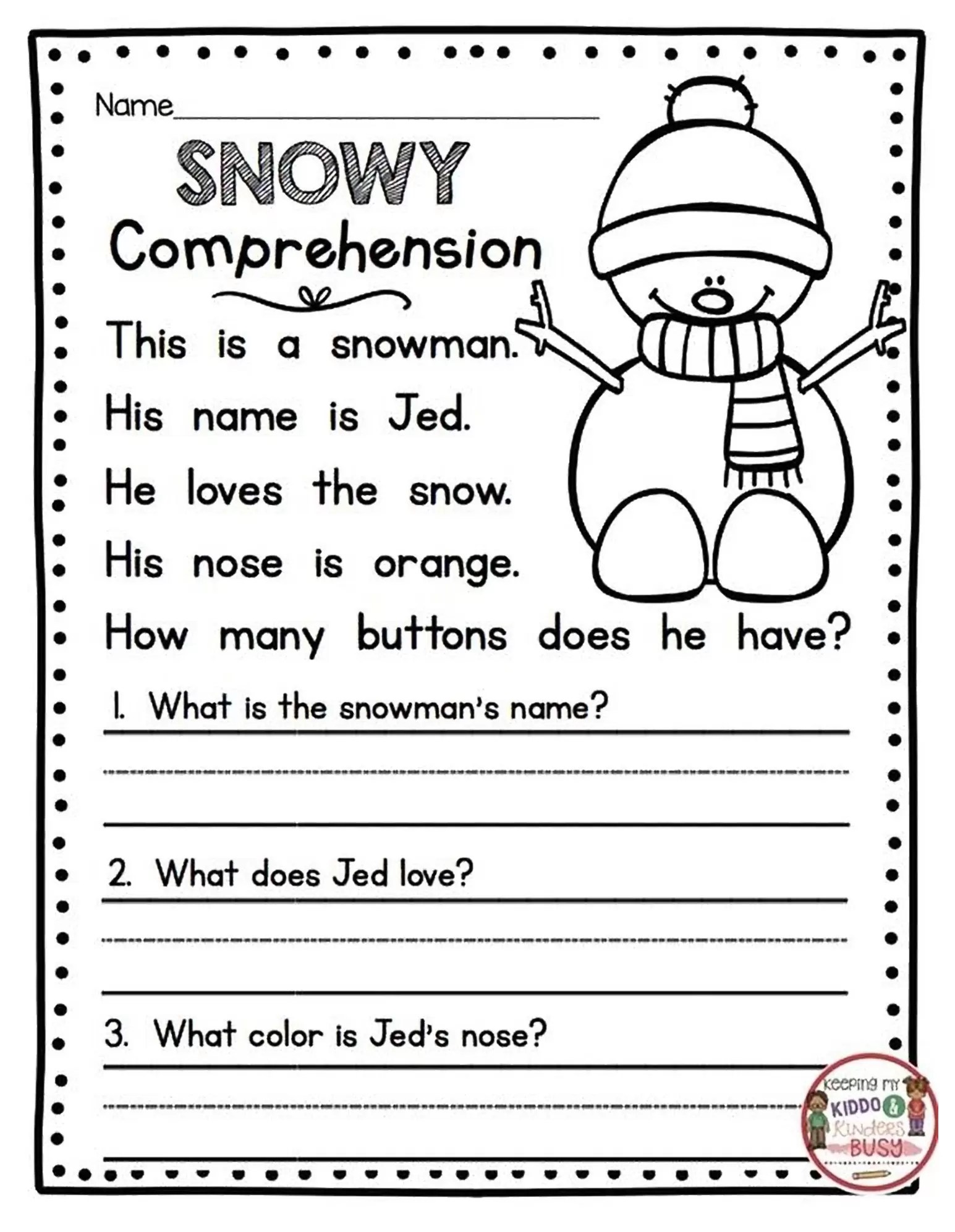 1st Grade Reading Comprehension Worksheets Printable PDF | Worksheet Hero
