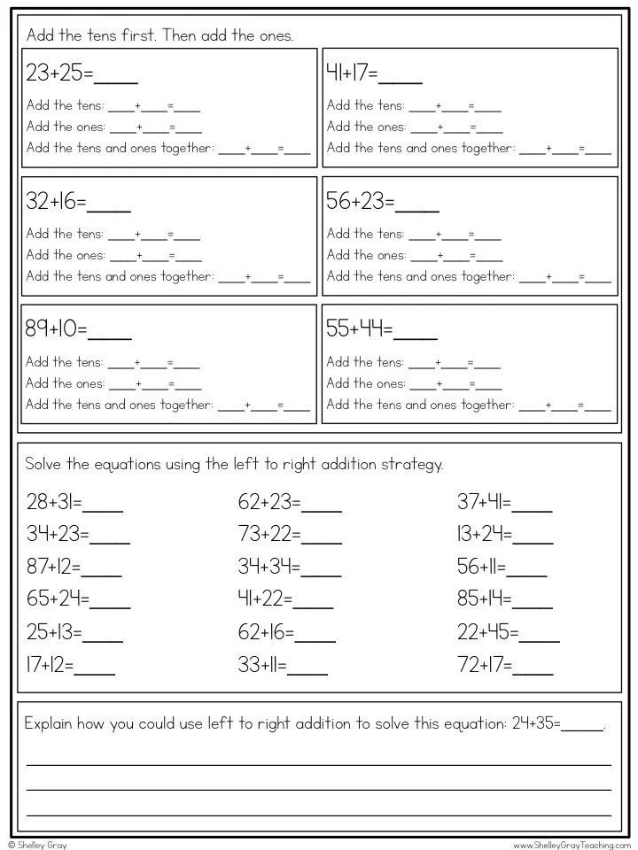 Addition Strategies 3rd Grade Worksheets Worksheet Hero
