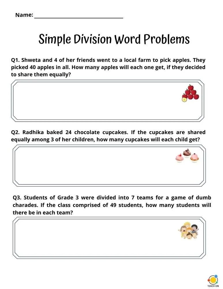 Division Word Problems Worksheets Worksheets | Worksheet Hero