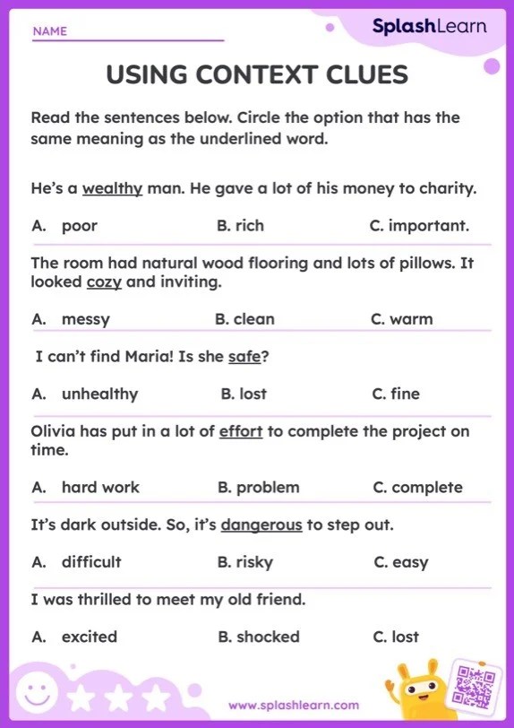 Context Clues Worksheets Worksheets | Worksheet Hero