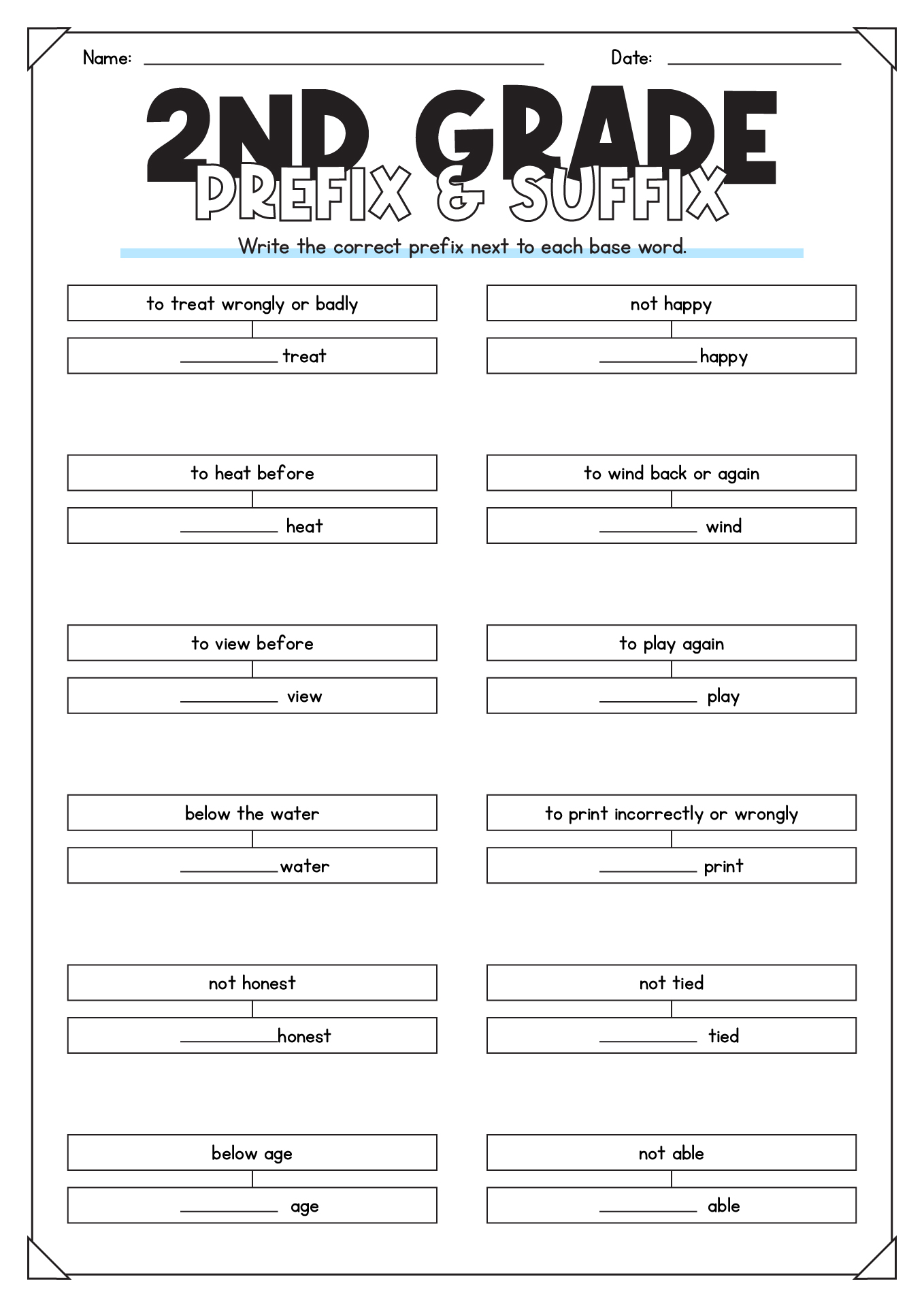 9 Best Images of ROOT-WORDS Prefixes And Suffixes Worksheets - ROOT