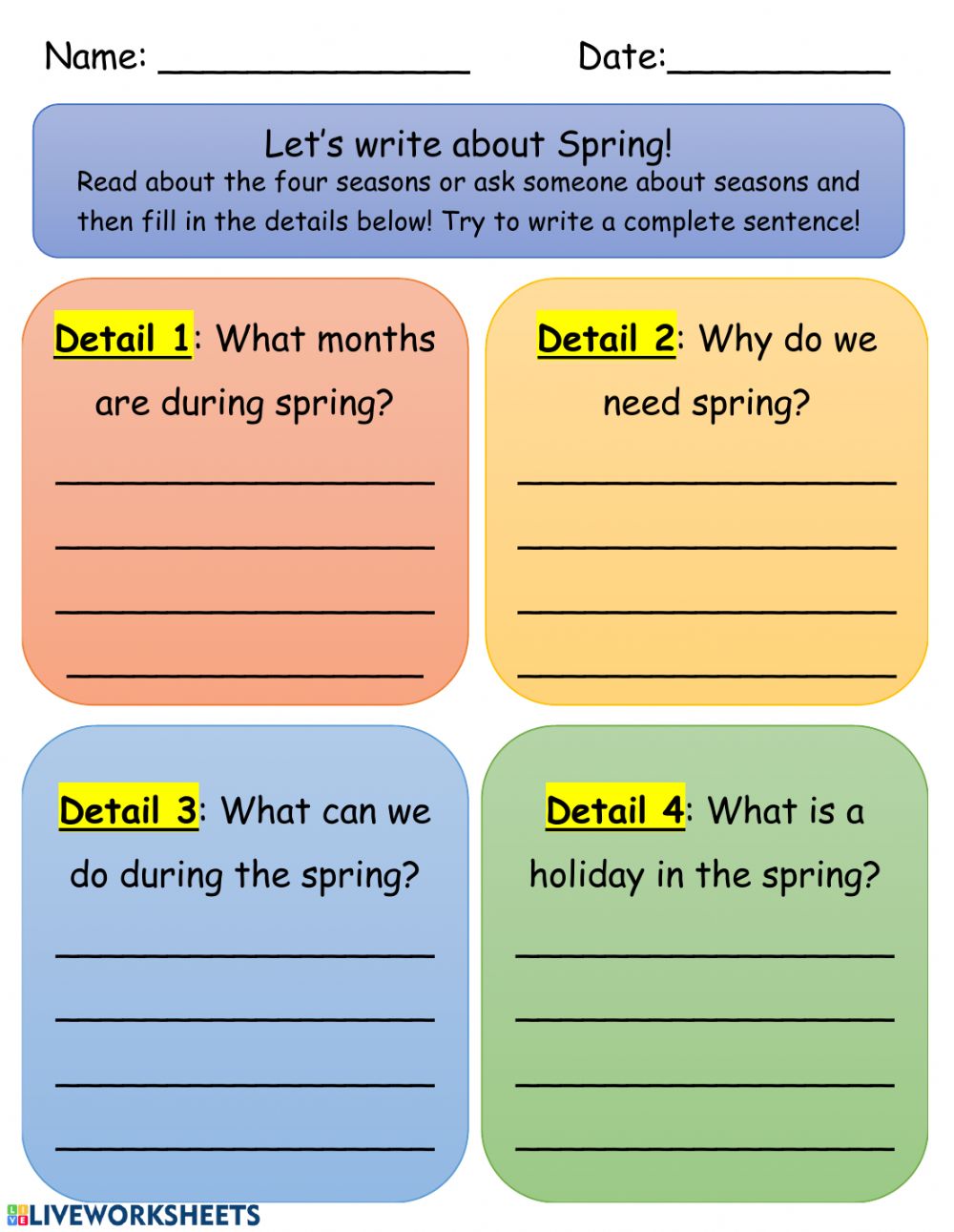 Spring Asking Sentences Worksheets WorksheetsCity
