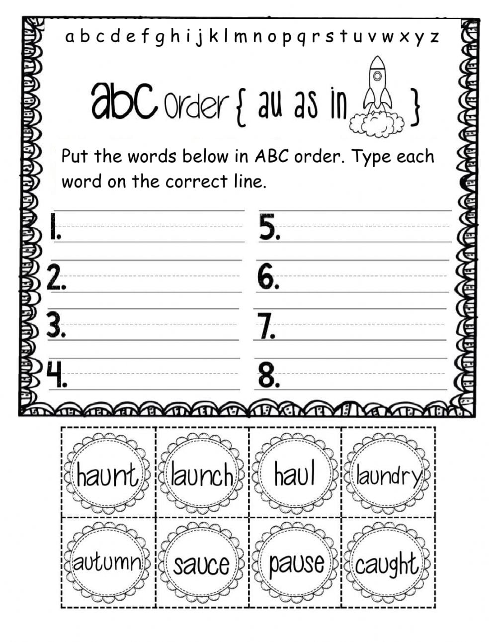 ABC Order Worksheets WorksheetsCity