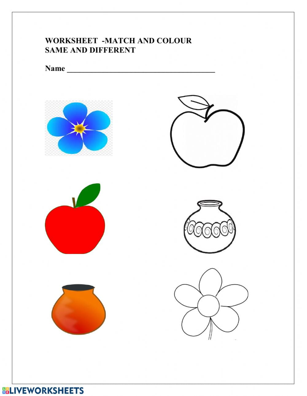 Math Same Different Worksheets WorksheetsCity