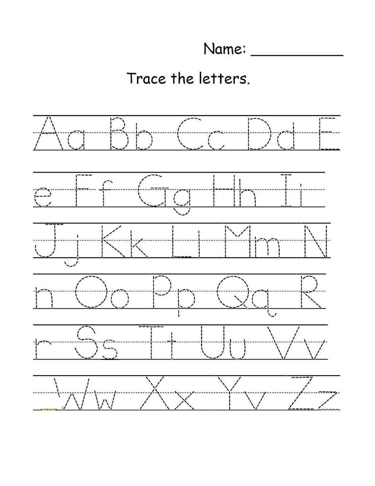 Traceable Alphabet Chart For Upper And Lower Case Worksheets WorksheetsCity