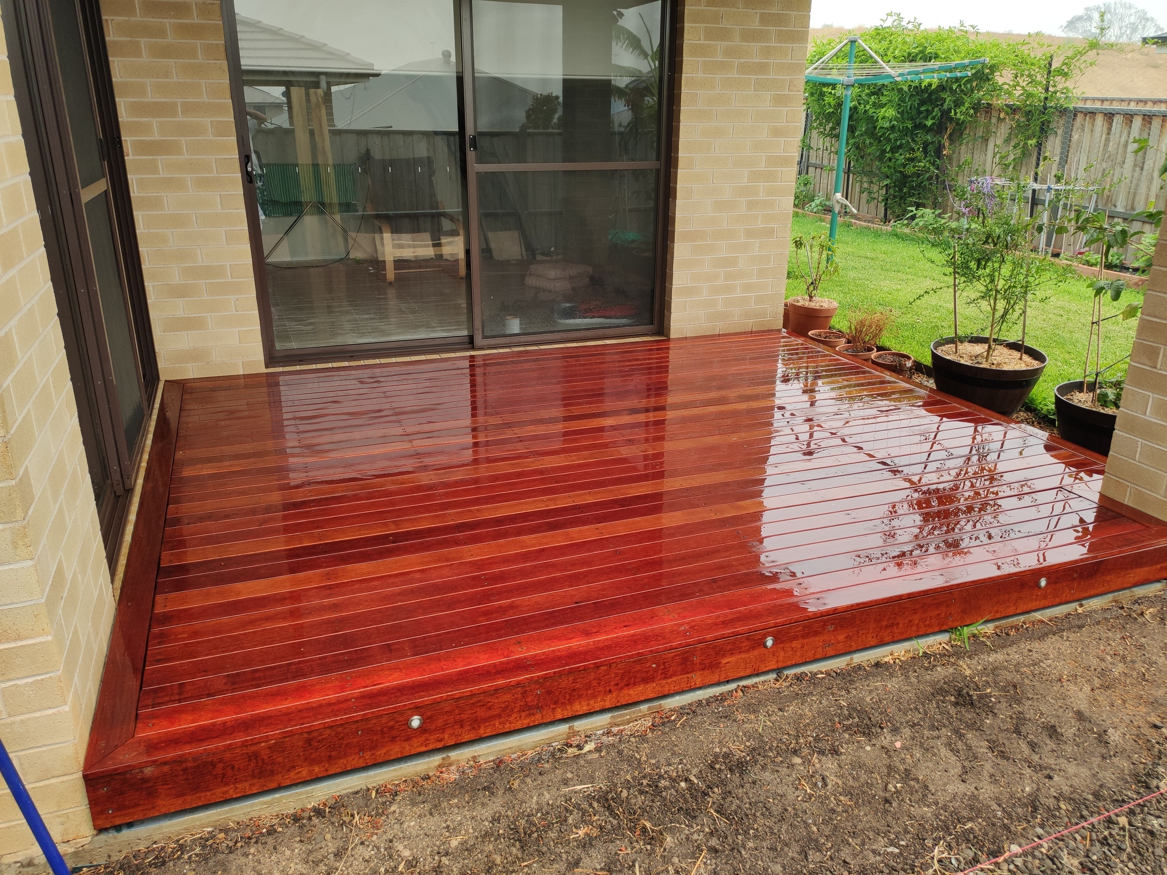 Merbau decking over concrete slab Bunnings community