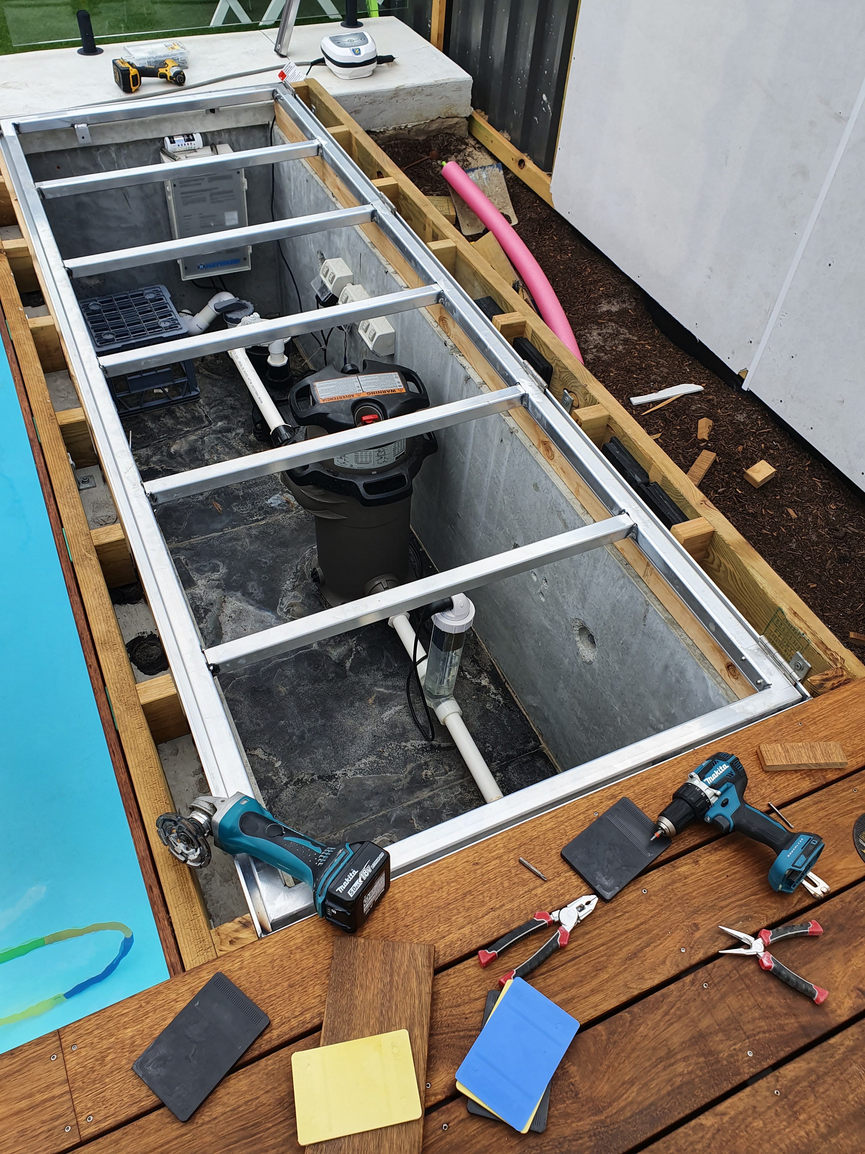 Hidden pool pump and filter Bunnings community