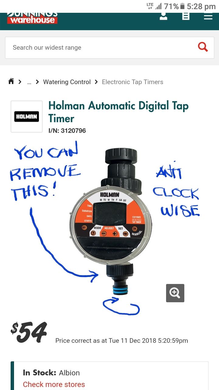 Solved tap connector please Bunnings