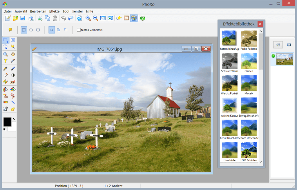 PhoXo FotoEditor und Grafikprogramm für den Hausgebrauch