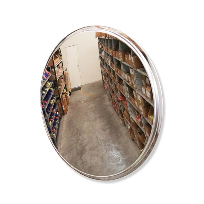 Indoor Convex Safety Mirror Stainless Steel 600mm (Lightweight