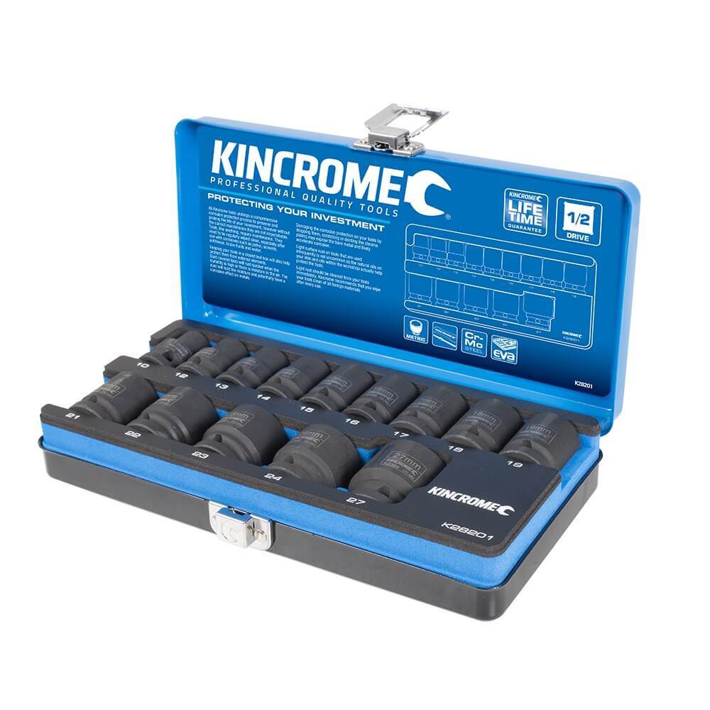 Kincrome 14 Piece Impact Socket Set 1/2" Drive Metric K28201 KINCROME
