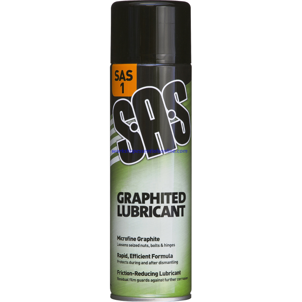 Graphited Lubricant Spray Low Viscosity 500ml Tin 6 x SAS1
