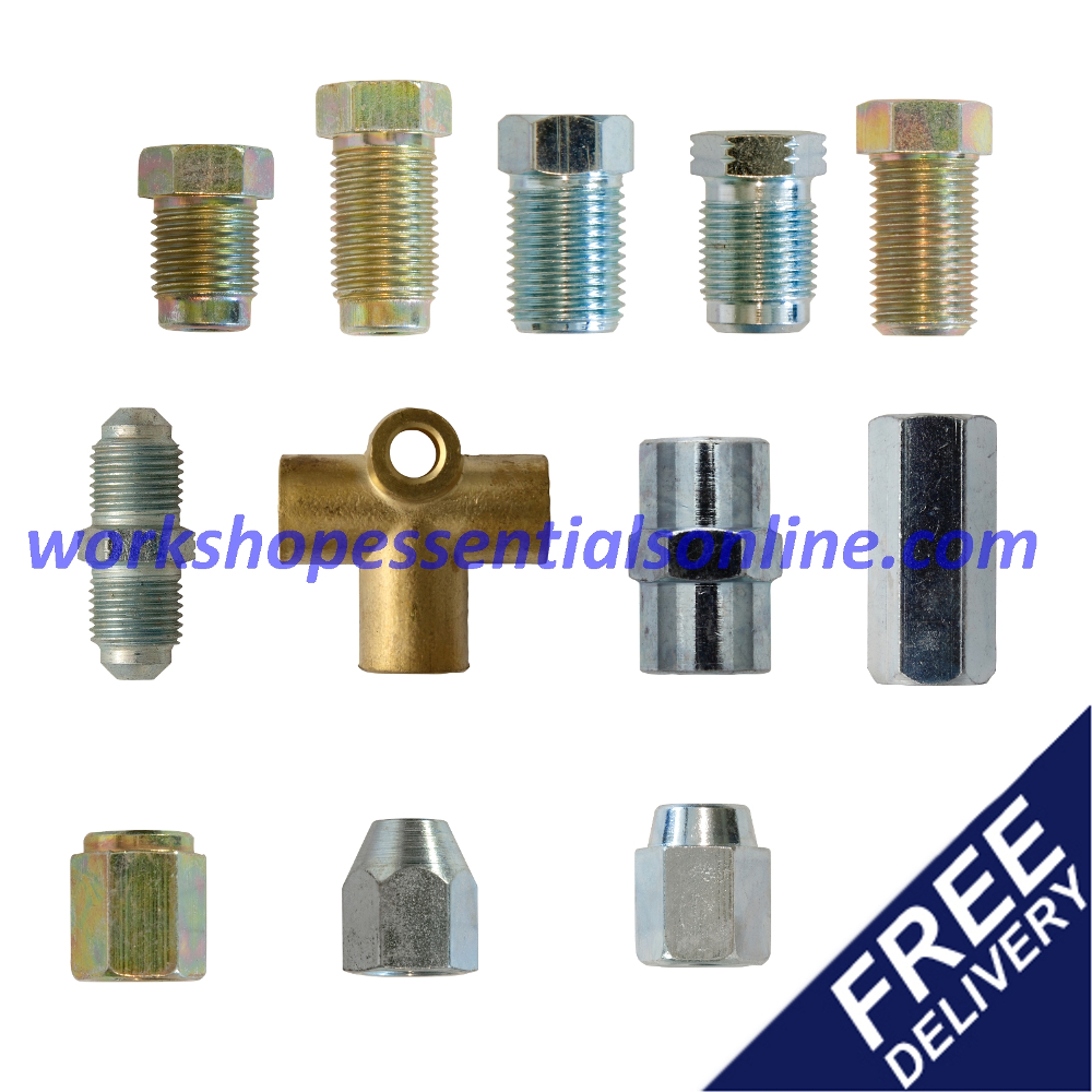 Brake Unions Metric Pipe Fittings/Ends for all cars Male & Female Essentials Online