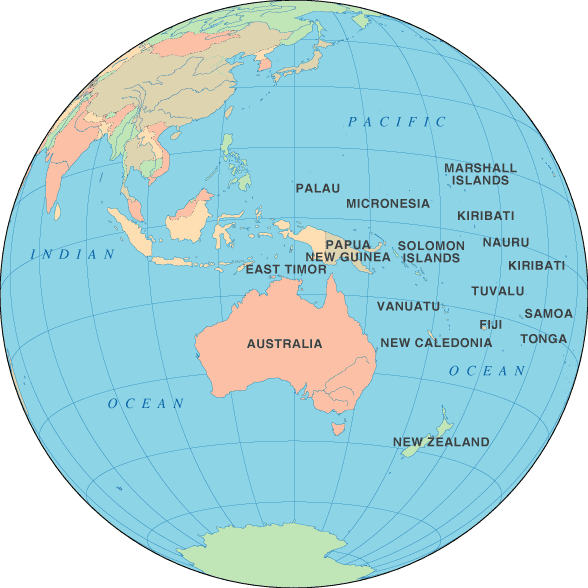 Oceania Atlas Oceania Map and Geography