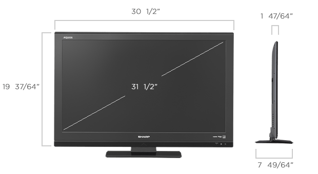 Sharp LC32LE440M 32" MultiSystem World Wide Global LED TV LC32LE440M 32LE440M World Import