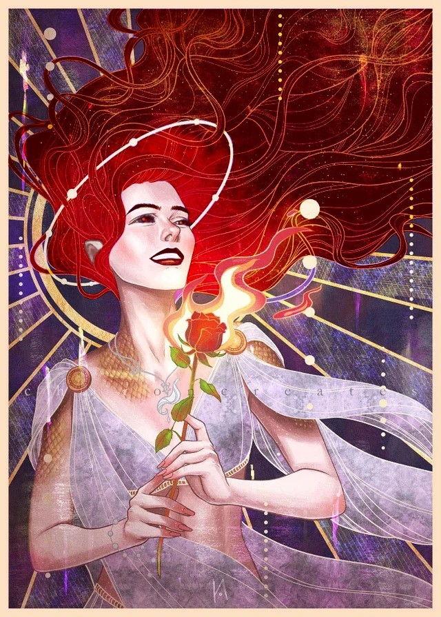 The Red Lady Character in Scribe Notes World Anvil