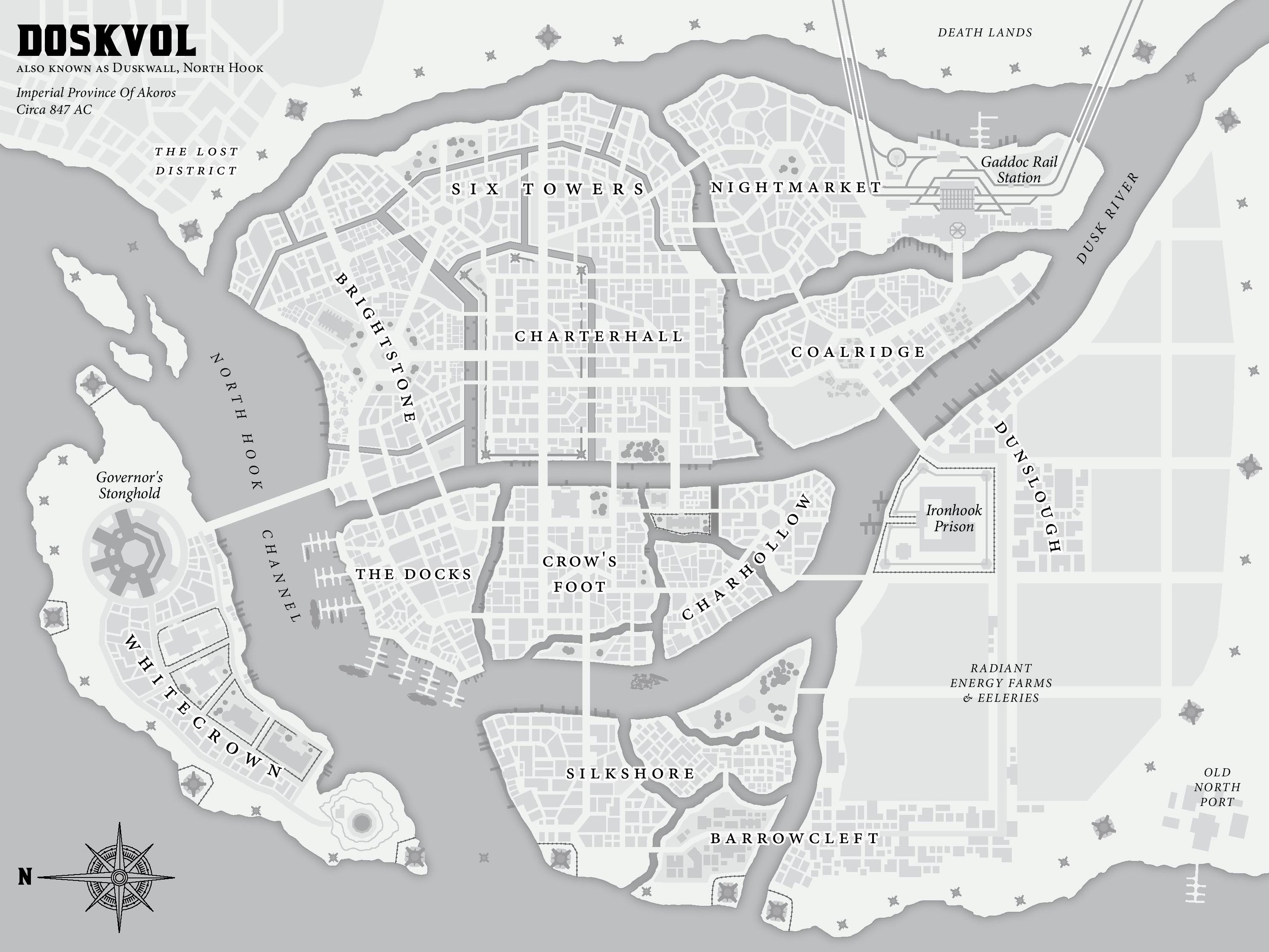 Doskvol District Map in Doskvol World Anvil