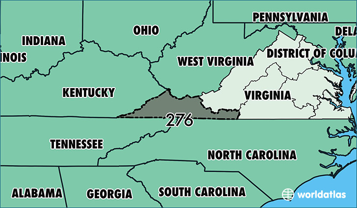 Where Is Area Code 276 / Map Of Area Code 276 / Martinsville. VA Area Code
