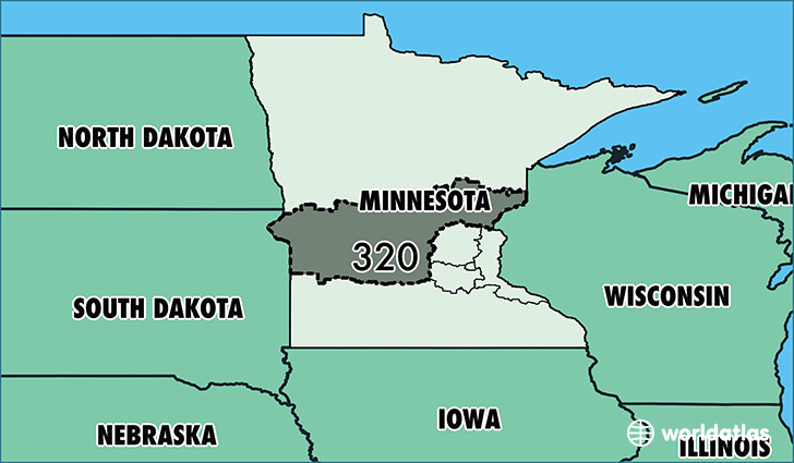 Where Is Area Code 320 / Map Of Area Code 320 / Saint Cloud. MN Area Code
