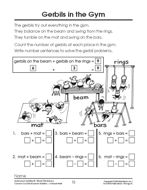 Common Core Math Grade 1 World Book